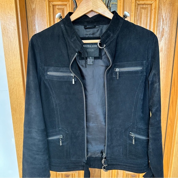 Neutral Zone genuine leather suede jacket coat size S - Picture 8 of 9